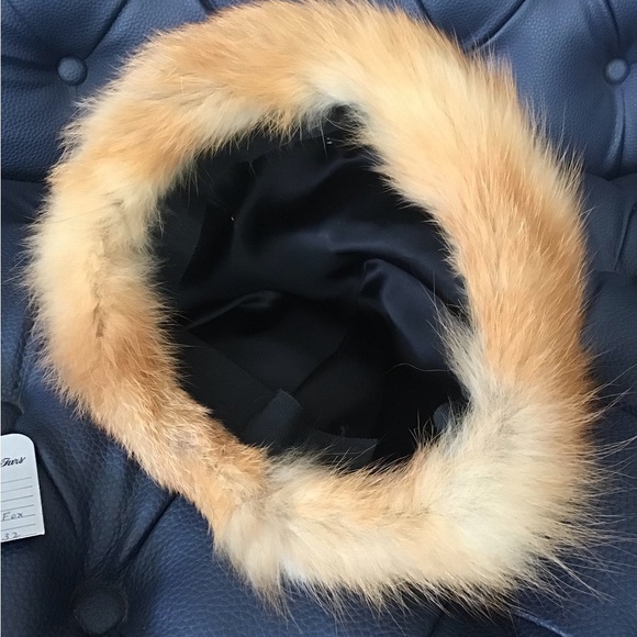 Jerome Wolk Jr  Furs Genuine Natural Red Fox Hat - Picture 6 of 7